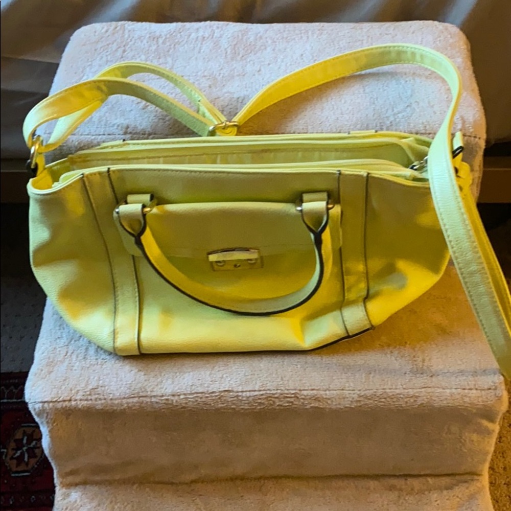 Pastel yellow cross body bag